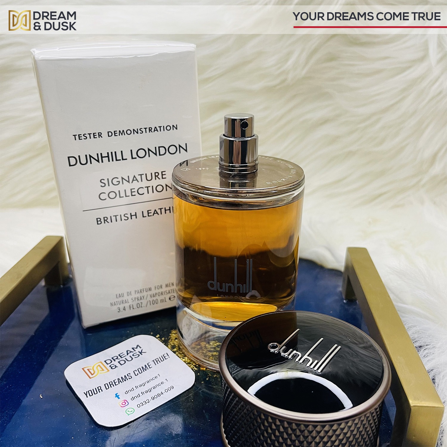 aDunhill London British Leather EDP 100ml For Men WHITE BOX TESTER