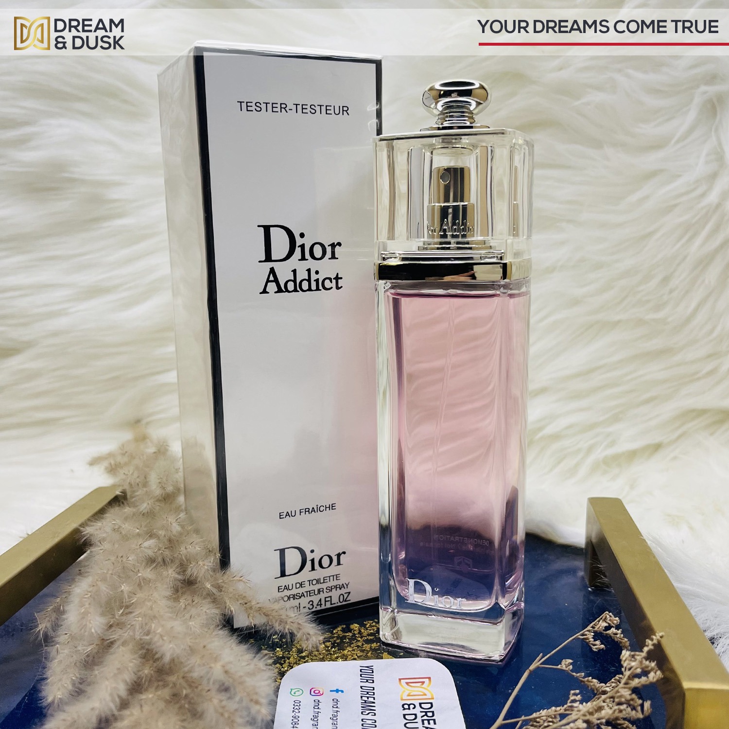 Christian Dior Addict EAU Fraiche 100ml For Women WHITE BOX TESTER