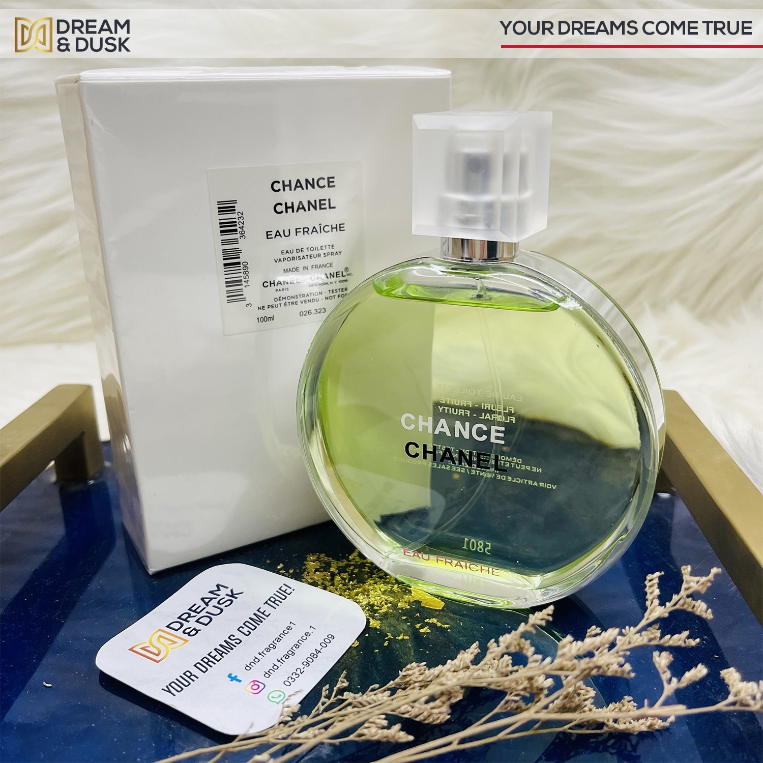 Chanel Chance Chanel EDU Fraichi EDT 100ml For Women WHITE BOX TESTER