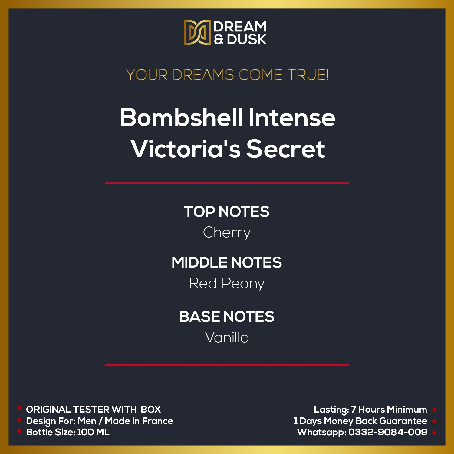 Victoria Secret Bombshell Intense EDP 100ml For Women WHITE BOX TESTER