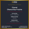 Chanel Chance Chanel EDU Fraichi EDT 100ml For Women WHITE BOX TESTER