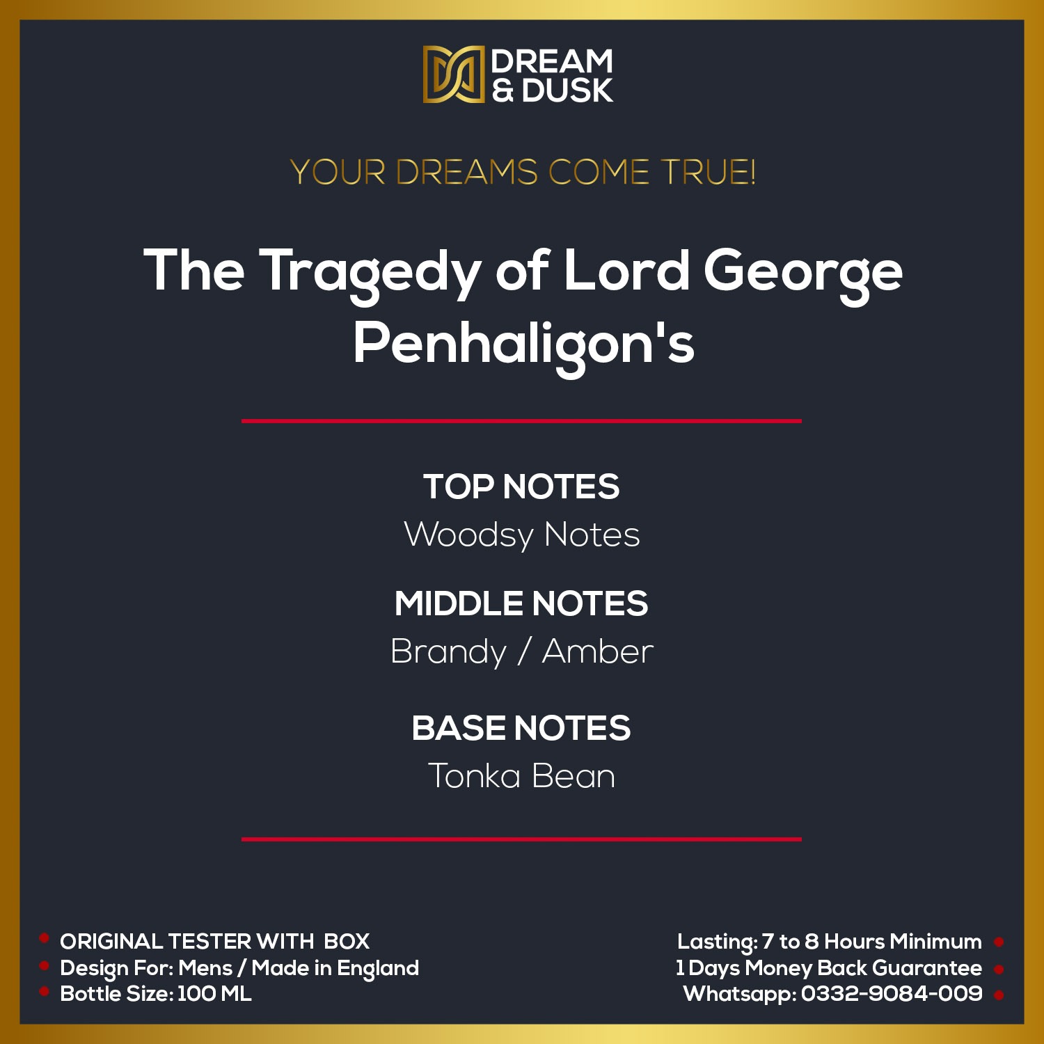 Penhaligon's The Tragedy of Lord George EDP 100ml For Men WHITE BOX TESTER